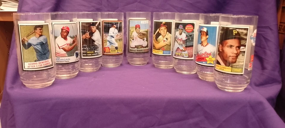 Conjunto completo de 9 óculos de time de beisebol McDonalds All Time Greatest MLB 1993 - Imagem 3 de 4