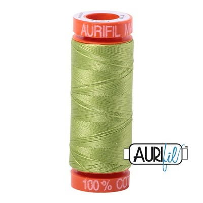 3er Pack - Aurifil 50wt Baumwolle kleine Spule Faden-Feder grün - 5A00319H-1H2YT