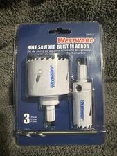 WESTWARD 29VX11 Hole Saw Kit, 3 pcs. 29VX11 New