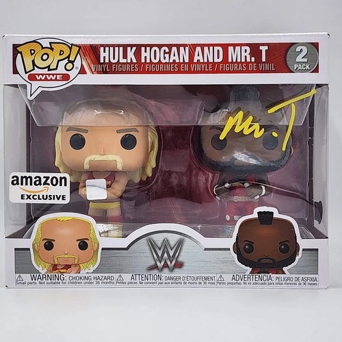 Mr. T Autographed WWE Funko 2-Pack w/ Beckett witnessed authentication
