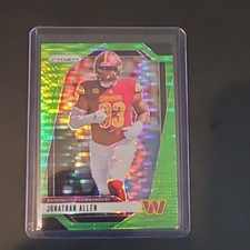 Panini 2024 Prizm Green Prizm Jonathan Allen #292 Washington Commanders