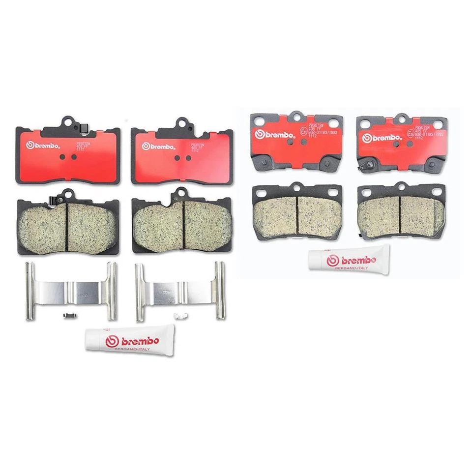 Pastillas de freno Brembo delanteras + traseras de cerámica - Premium OE para Lexus GS430 2006-2007 Foto 4 de 4