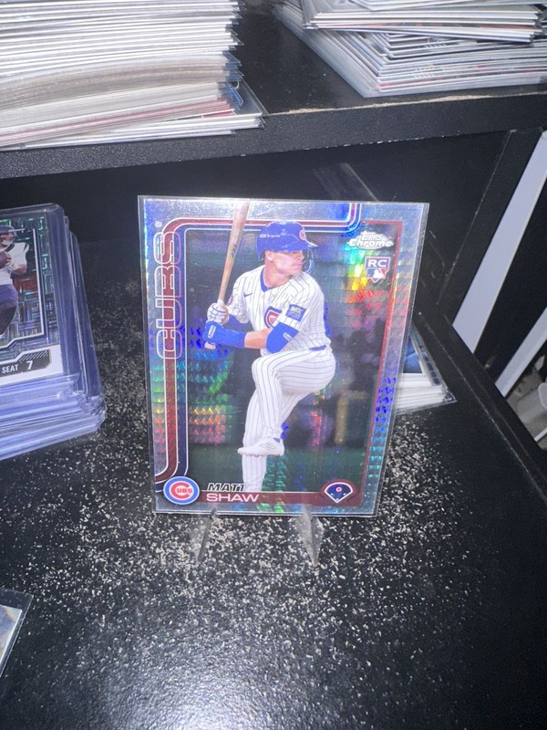 2025 Topps Chrome Prism Refractor Matt Shaw #219 Rookie RC