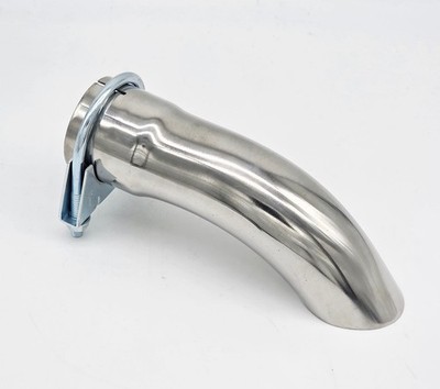 Curl Down Endrohr 2,5'' 64mm Curved Down Auspuff Spitze poliert Clamp On Trim