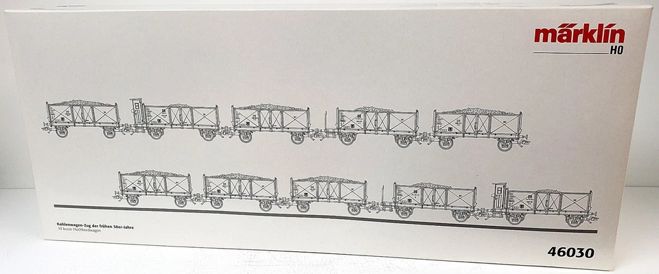 MARKLIN NEW #46030 German DR/DB Post WWII Era Weathered 10 Pieces Coal Car Set - Image 2 of 4