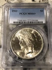 1923 $1 PCGS MS64+ ONE PEACE DOLLAR