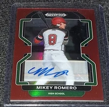 2022 Panini Prizm Draft Picks #PDP24 Mikey Romero Red Prizm Rookie 27/50 MINT