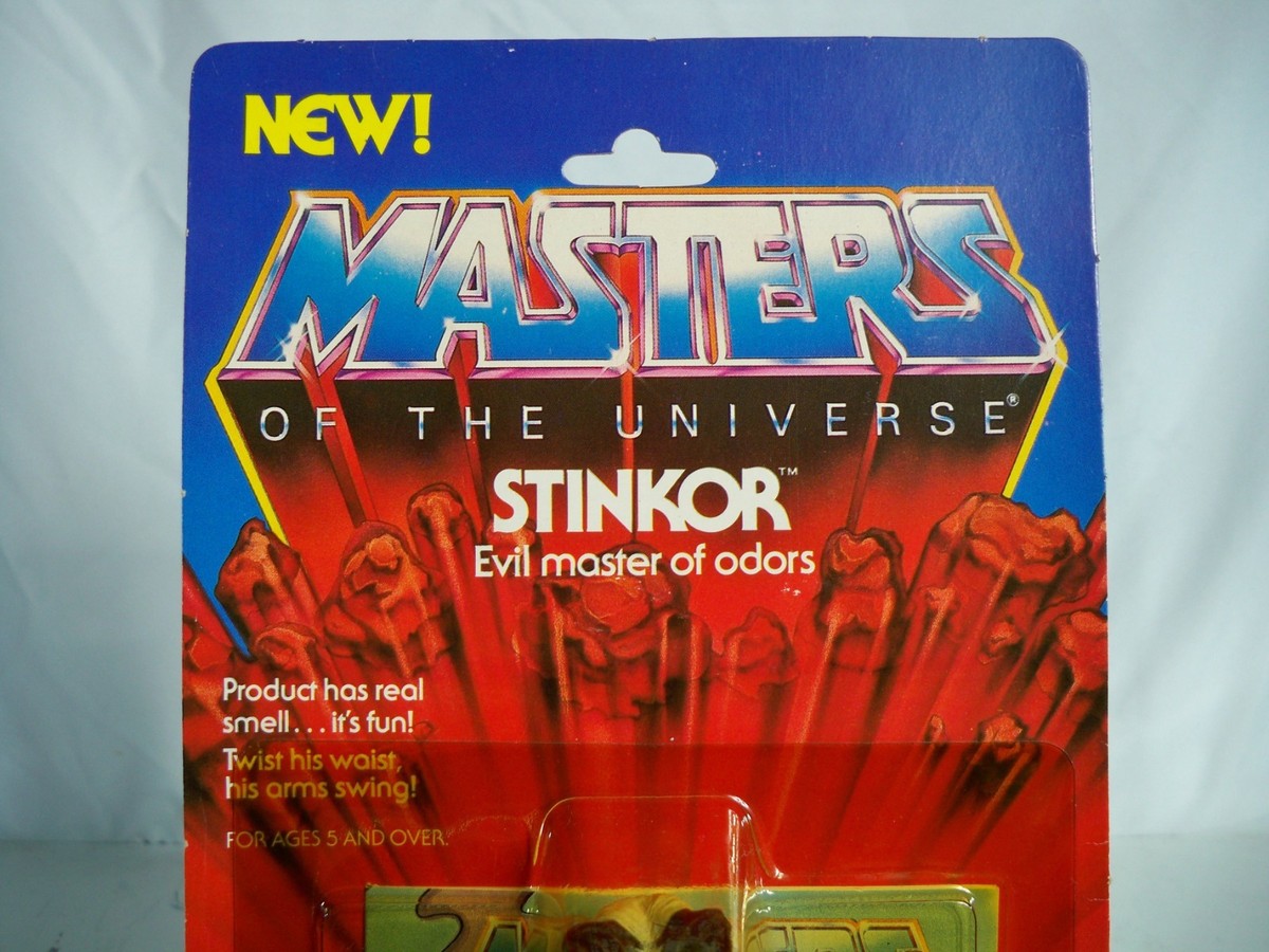 K25i58732 STINKOR MOC MINT ON SEALED CARD HE-MAN 1983 MOTU VINTAGE