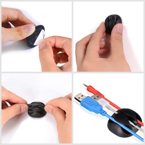 Desk Tidy Wire Holder Usb Cord Charger 10 Pack Clips For Office Home and more! - 第 17/22 張圖片