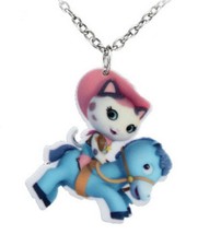 HORSE WESTERN HELLO KITTY GIRLS KIDS CHILDRENS HORSE RIDING NECKLACE
