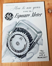 VINTAGE CAMERA EQUIPMENT TYPE PR-1 EXPOSURE METER INSTRUCTIONS, 1953/135613