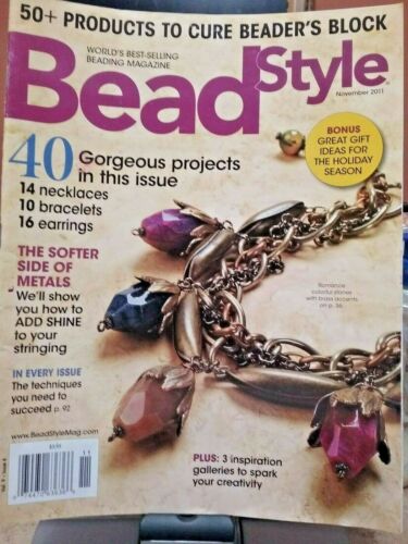 BeaDSTYLE MAGAZINE JEWELRY Design DIY Beading Art Projects BOOK November 2011 - Picture 1 of 12