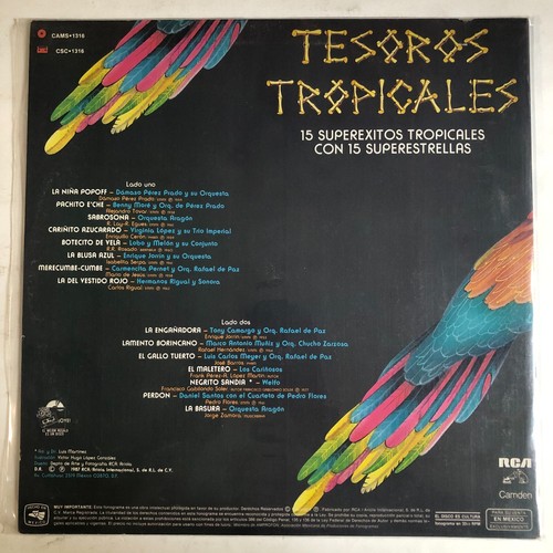 TESOROS TROPICALES, FEAT, BENY MORE, ORQUESTA ARAGON, 1987 MEXICAN LP - Picture 2 of 4