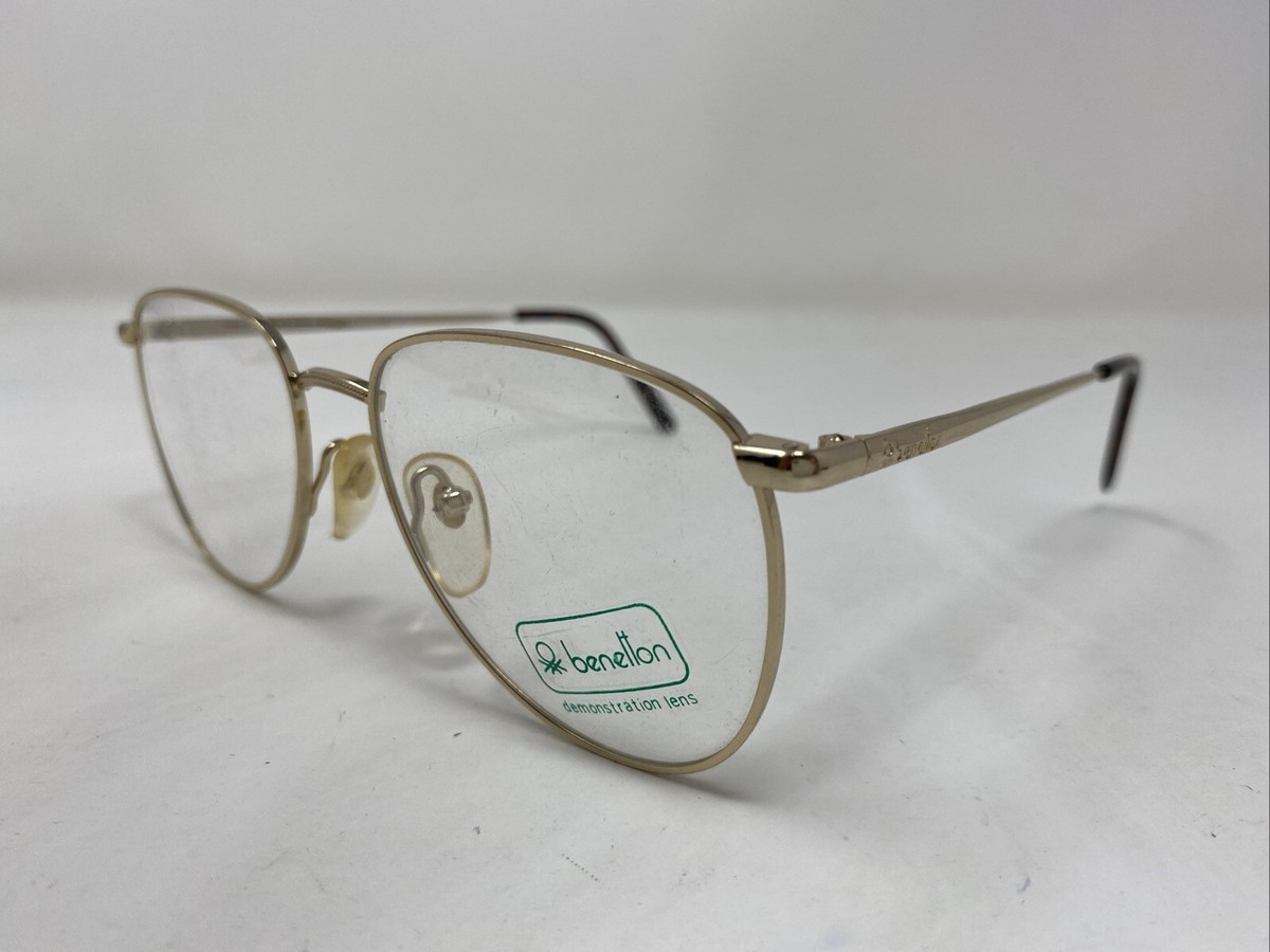 Benetton Women Glasses/Eyeglasses Frame MELVILLE HPN 55[]14 140 Frame Japan United Colors of Benetton UCB A56 48M, Vintage 90s Gold  main image 4