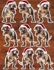 Christmas Dinosaur Die Cut Stickers Set Scrapbooking Laptop WaterBottle