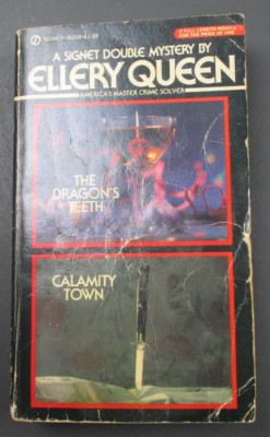 THE DRAGON'S  TEETH/ CALAMITY TOWN  Ellery Queen Signet Book 1942 Paperback PB