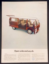 Original Volkswagen 1967 Red Van / Bus; "Open wide and say ah"