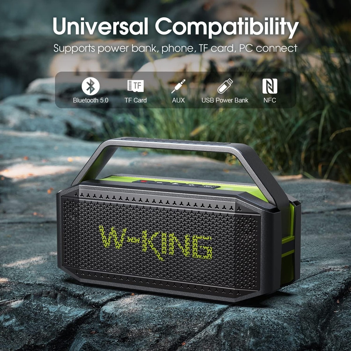 W-KING D9-1  60W RMSポータブルスピーカー　Bluetooth D9-1 - EQ Mode | Bass Killer | Power Bank | Waterproof