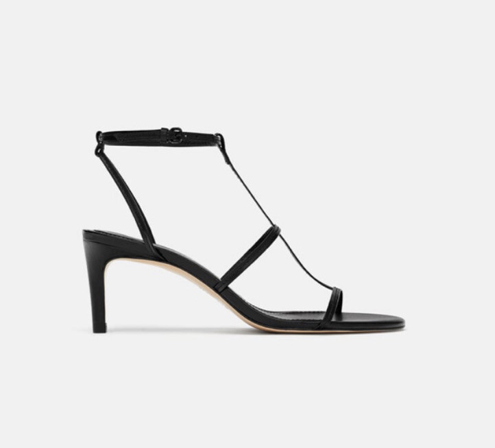 SANDALI ZARA IN PELLE TACCO DONNA SCHIAVA NERO EU 36 - 6337/301 | eBay