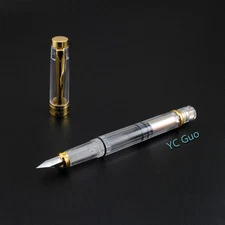 Wing Sung 3008 Transparent Fountain Pen Golden Version Extra Fine Nib 4 Colors