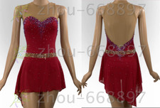 Figure Skating Dress Ice Skating Dress Competition Skating Wear red