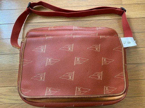 AUTH LOUIS VUITTON CUP 1995 RED LIMITED SHOULDER BAG LV41 - Picture 1 of 12