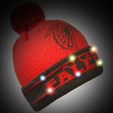 ATLANTA FALCONS NFL LED LIGHT UP KNIT POM POM KNIT HAT BEANIE FREE SHIPPING