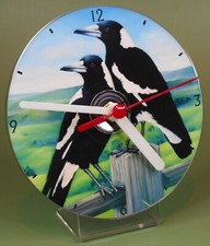 Australian Magpies themed Handcrafted CD Clock