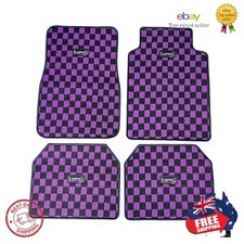 Checker Floor Mats Akashi Tomu - Purple Jdm Carpet Car Floor Mats Universal