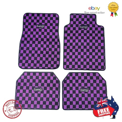 Checker Floor Mats Akashi Tomu Purple JDM CARPET Car floor mats