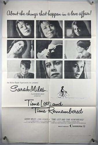 TIME LOST TIME REMEMBERED Movie Poster (Fine+) One Sheet 1966 Sarah Miles 22449
