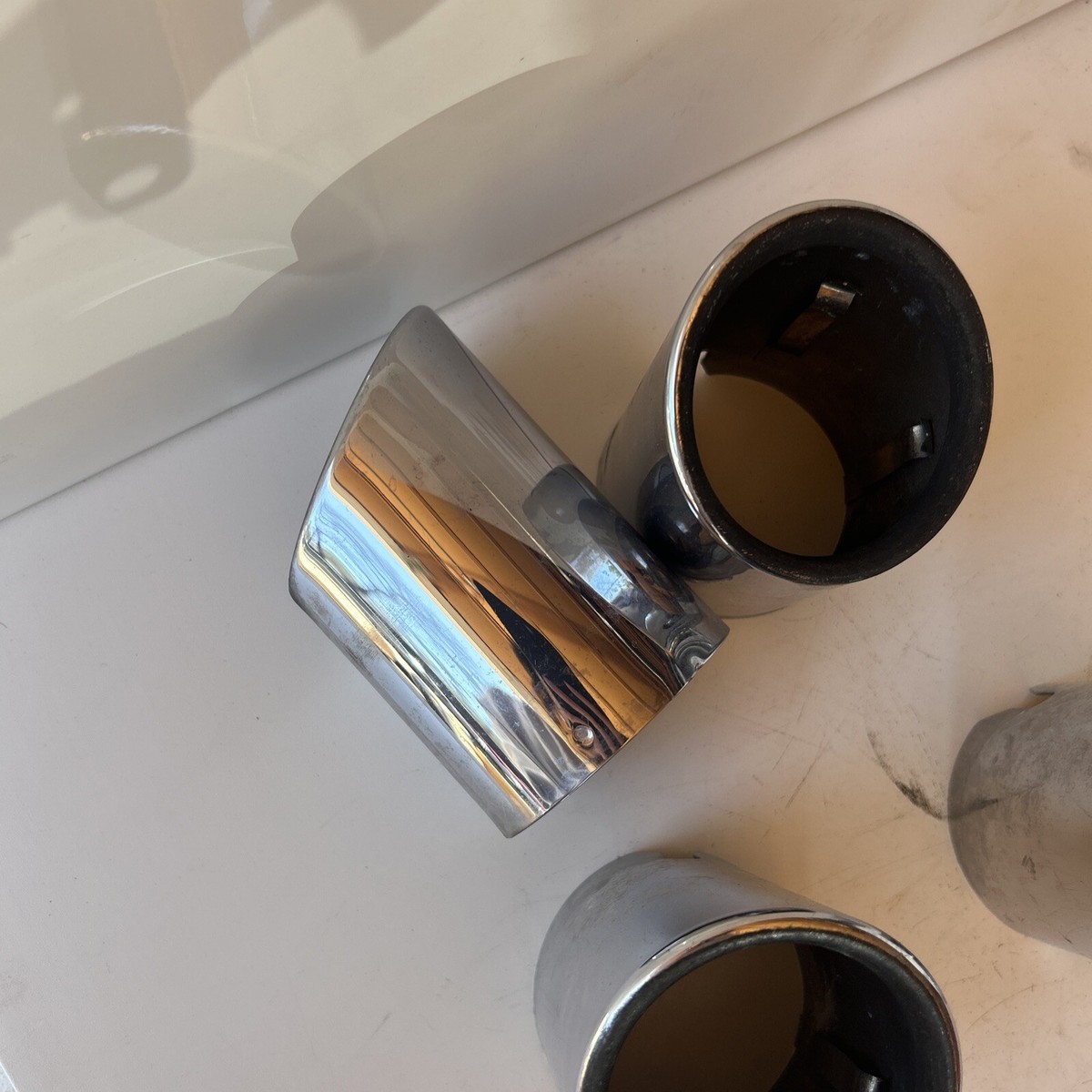 Genuine BMW M3 M4 set of 4 chrome exhaust tips 18107848537, F80  