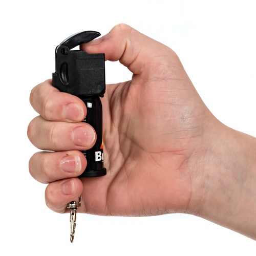 BURN Pepper Spray Keychain for Self Defense Security – 1/2oz Black 2 Pack - Picture 5 of 8