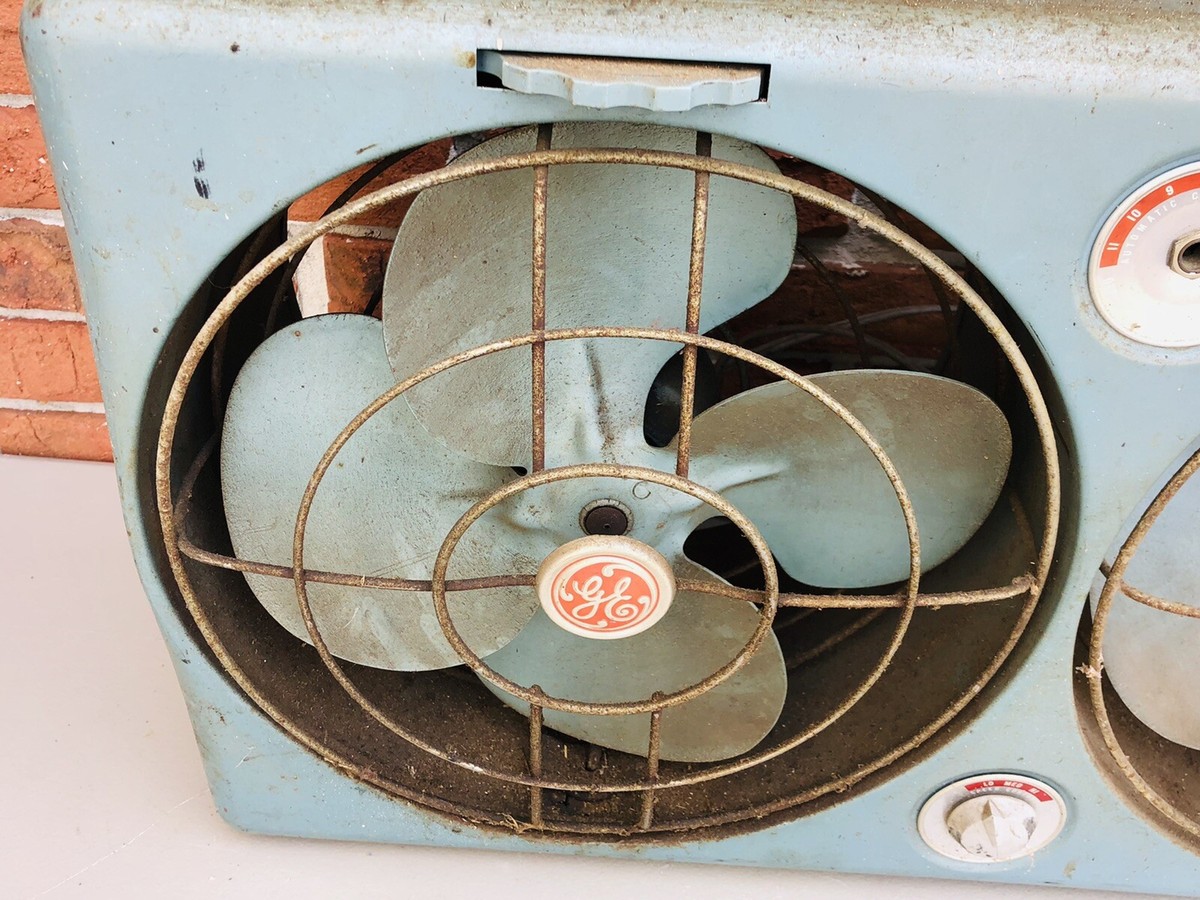 Vintage General Electric Industrial Metal Double Box Fan AS-IS | eBay