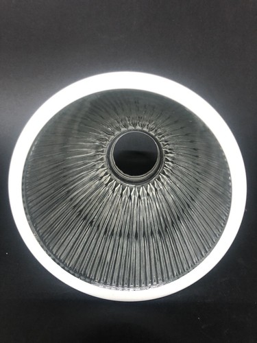 Ventilatore/paralume vintage in vetro trasparente, attacco 2-1/4", stile 232W - Foto 5 di 6