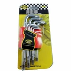 TORX WRENCH SET STAR 9 PIECE COMPASS HOLE DRILLED FRENCH SHORT T10 T50