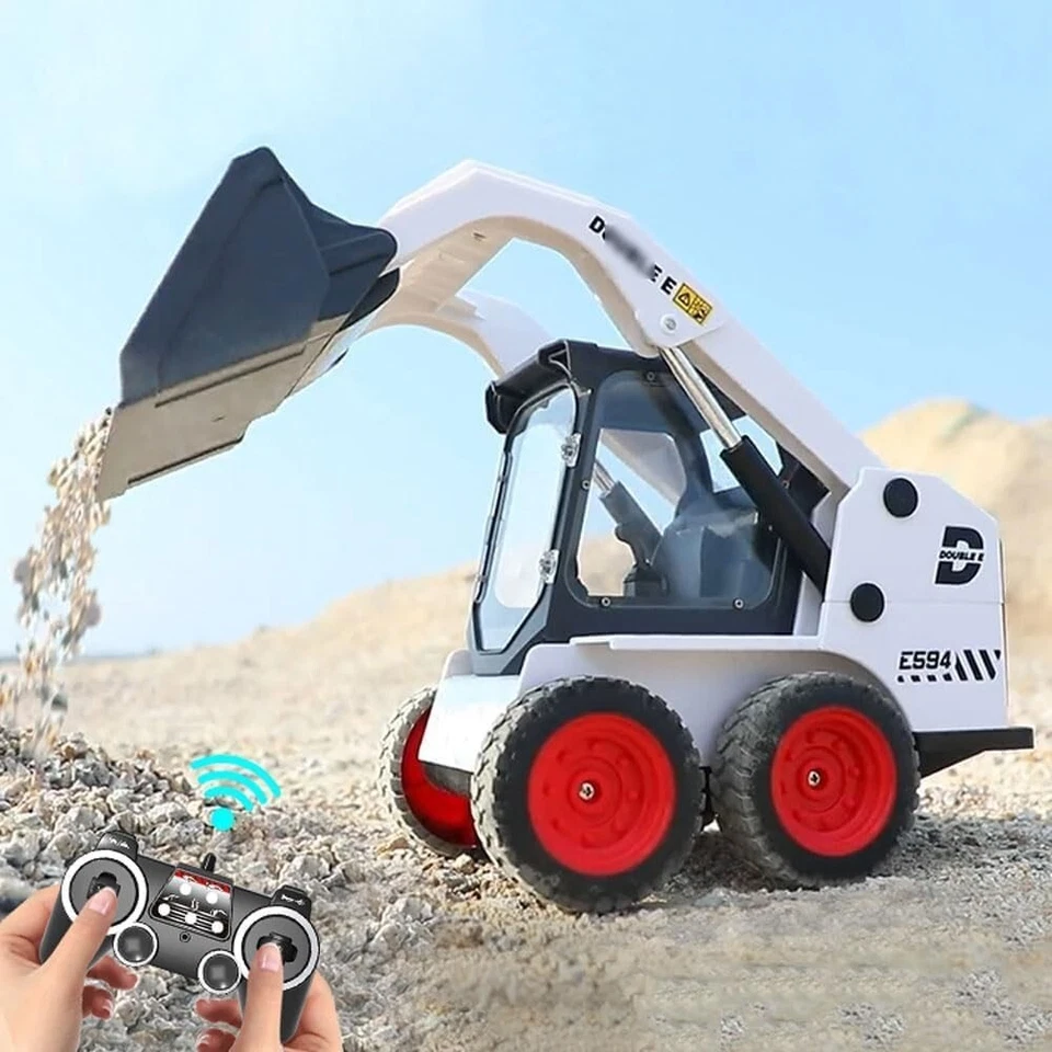 1:14 Remote Control Slip Loader Engineering Skid Steer RC Excavator Kids Gift - Image 3 of 4