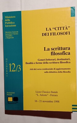 F. Minazzi, La scrittura filosofica. Corso di aggiornamento sulla didattica