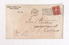 1905 Reliance Athletic Club Oakland CA Advertising Cover