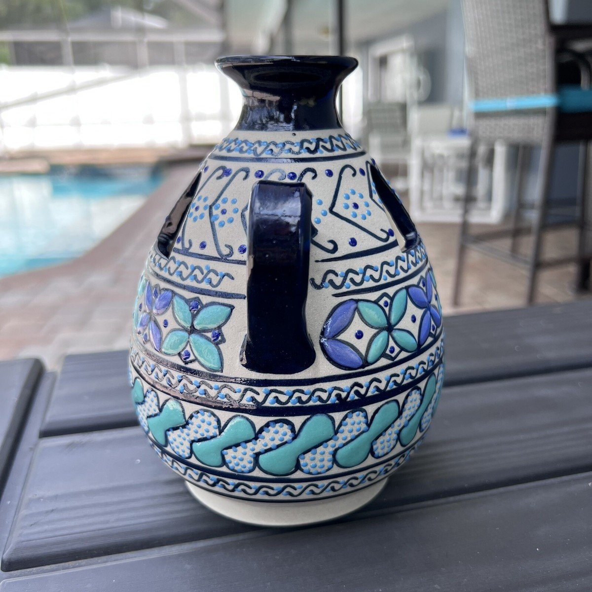 Mexican Pottery Javier Servin Tealight Candle holder Hand painted