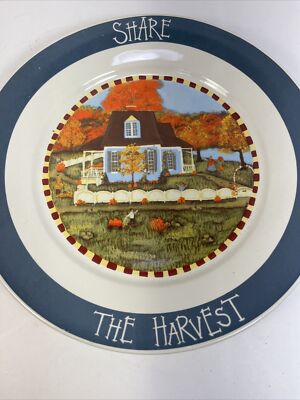 Thanksgiving Plate Jackie Ehman, Share The Harvest, 8.25'' Carriage House