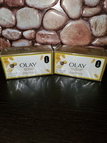 LOT OF 2- Olay Moisture Ultra Moisture With Shea Butter Beauty Bar 3.17 oz - Picture 2 of 4
