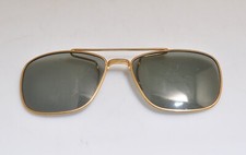 Vintage 2000 Clip On Cool Ray Goldtone Mens Sunglasses-