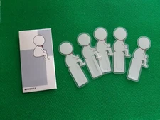 Bookmark Funny Small Person Cute Cartoon Reading 2 packets Plastic Bookmark