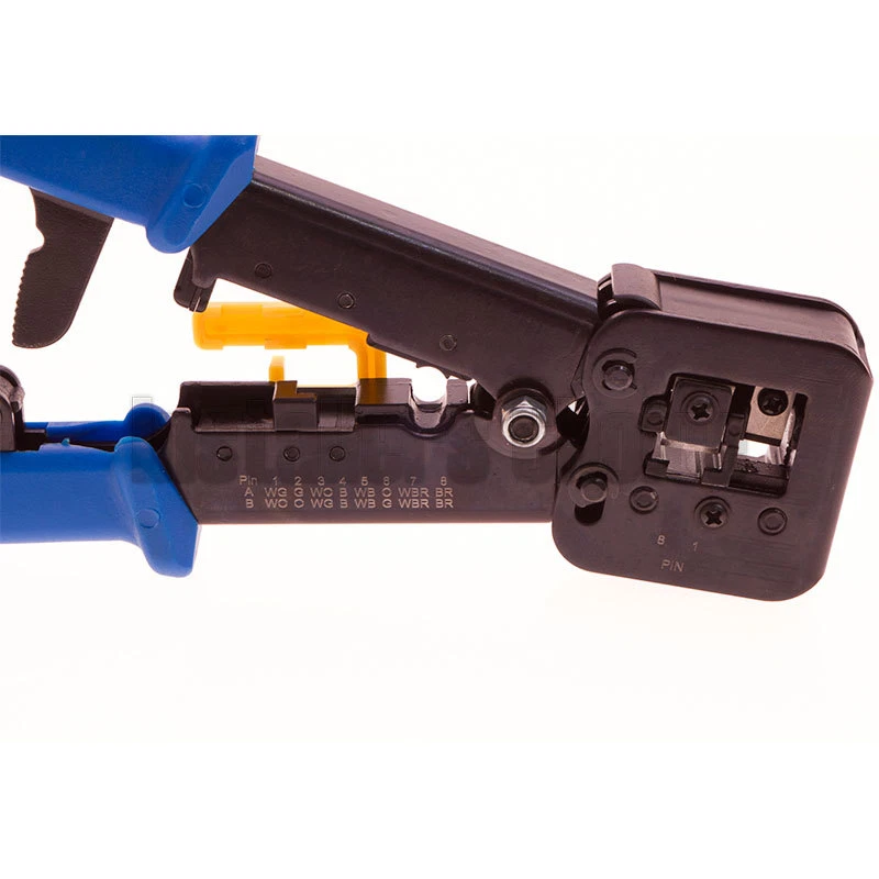 Cat5e RJ45 Network Modular Plug Connector Crimp Tool End Pass Through Tester Kit - Image 3 of 4