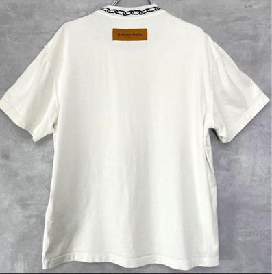 Louis Vuitton High Neck Chain T-Shirt Tops mens Size S Logo Tag 