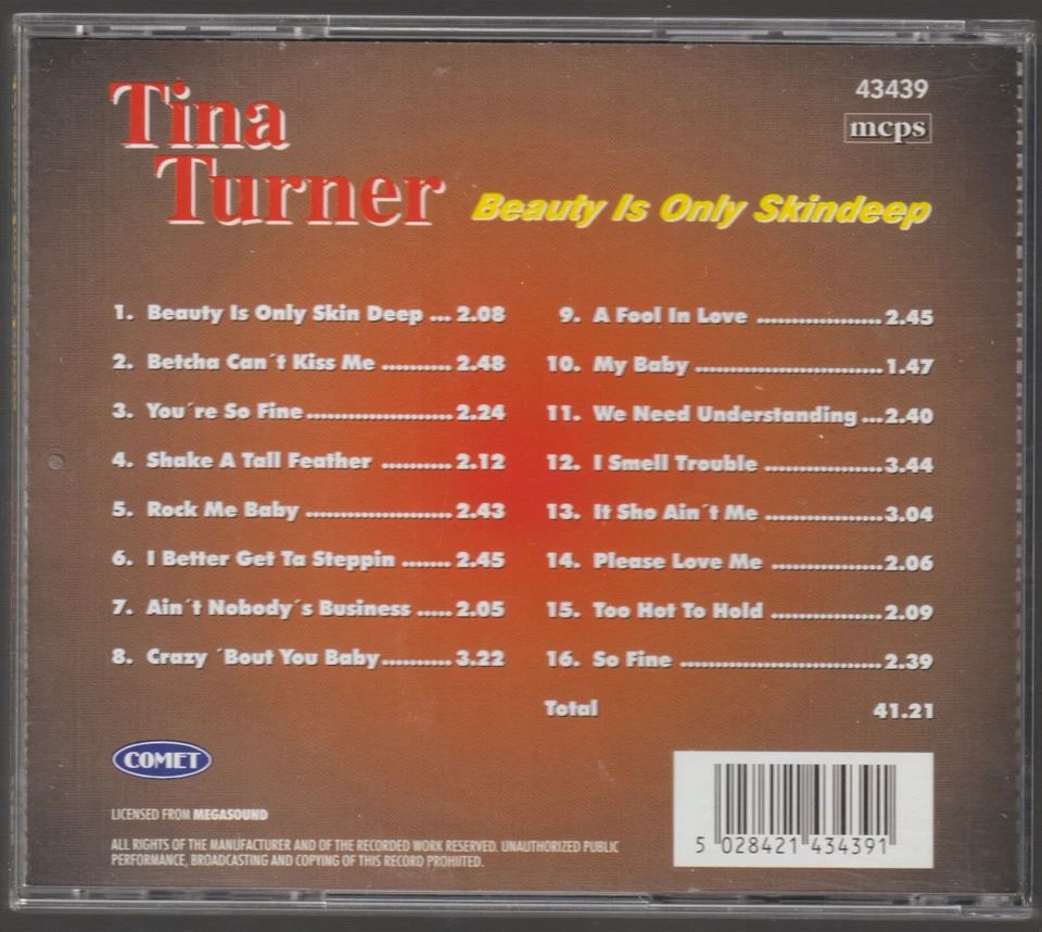 Tina Turner - Beauty is only skindeep [16 Track CD Album] - Bild 2 von 2