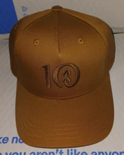Ten Tree Logo Cork Brim Altitude Foxtrot Brown Adjustable Snapback Cap Hat