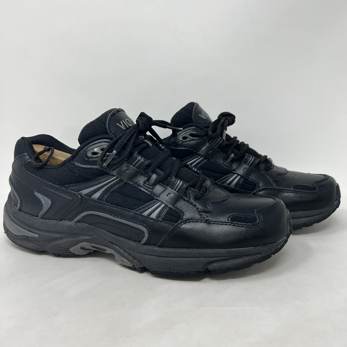 Vionic Womens Walker Black Walking Shoes Sneakers Size 10