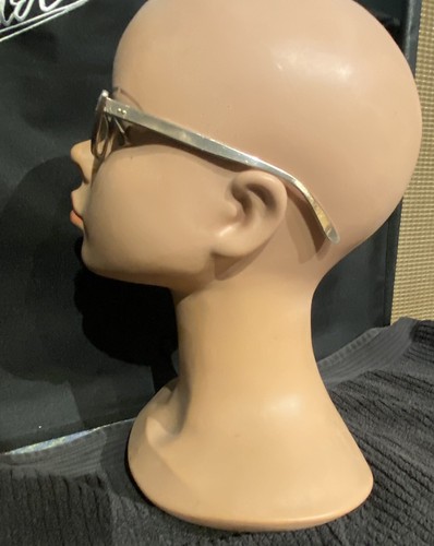 Women's Vintage 60s Jewelled Metallic Gold Reading Glasses Eyeglasses Halfmoon - Picture 6 of 24